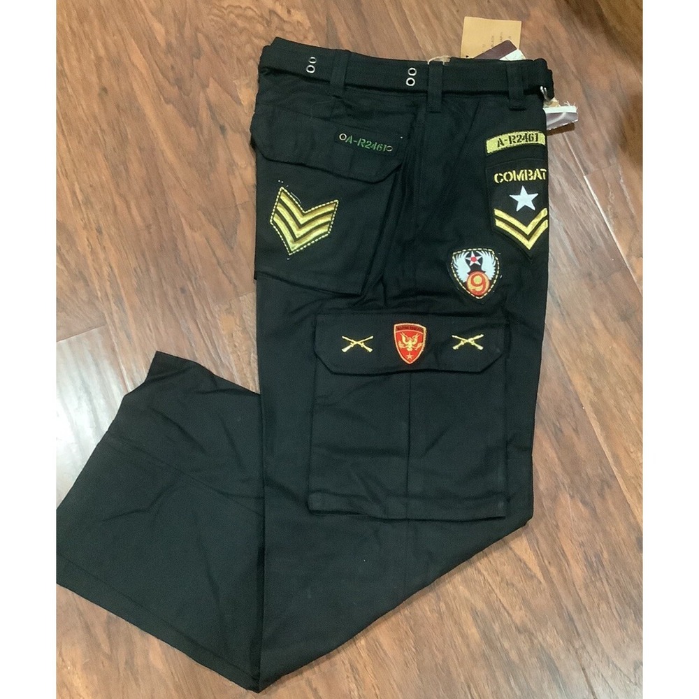 Vntg Regal Jeans Authentic Denim Men's Size 32US Combat With Military Patches